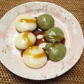 micotocafe's cooksnap of when they made 白玉でうさぎと3色だんご.