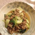 ニャアさん's cooksnap of when they made 青梗菜のひき肉オイスターソース.