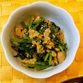 mico26's cooksnap of when they made ♪ごはんがすすむ♪ ツナ＆春菊の卵炒め.