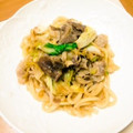 エリーゼS's cooksnap of when they made 白菜と豚肉のつゆマヨ焼きうどん.