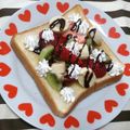 秘密のゆり's cooksnap of when they made 娘の好きなフルーツタルト風トースト♬.