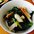 なつあついなつ's cooksnap of when they made わけぎとちくわのわさび和え.
