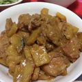 紅茶とチーズケーキ's cooksnap of when they made 秋の味覚♡さつまいもと鶏ももの味噌炒め.