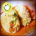 wamdawapw8's cooksnap of when they made ✿ミニトマトとチーズの焼きおにぎり✿.