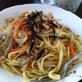 あたむ❤189's cooksnap of when they made シェフ直伝☆和風きんぴらパスタ.