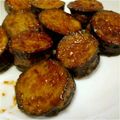 nonkomomo's cooksnap of when they made ナスのひき肉はさみ焼き♫.