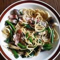 カルバンク's cooksnap of when they made のらぼう菜の簡単和風パスタ☆.