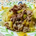 ねっちゃんっ's cooksnap of when they made 5分で完成；豚肉とキャベツのポン酢和え.