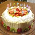 koba5802's cooksnap of when they made ワイルドブルーベリーの縞々ムースケーキ.