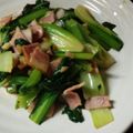 SO_N_SO's cooksnap of when they made 小松菜とベーコンのガーリックコンソメ炒め.