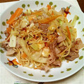 くまのみほぷーさん's cooksnap of when they made m豚とキャベツの定番塩焼きそば.