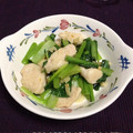 mintpino's cooksnap of when they made 小松菜とささ身のあっさり味の炒め物.