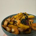 エビカニ食べたい's cooksnap of when they made さつまいもと海老の甘辛バジル炒め.