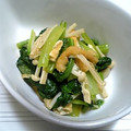 優有と若葉と双葉's cooksnap of when they made 小松菜の簡単和え物.