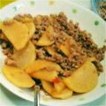 ラー油大好き's cooksnap of when they made 大根と豚ミンチの炒め物.