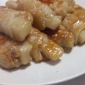 のりまりん's cooksnap of when they made しっかり味でモッチリ☆豚肉のレンコン巻き.