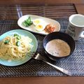 Ｐ．ＭＡＣ's cooksnap of when they made とろ～り☆オクラ＆キムチの豆乳つけスパ☆.