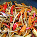mizu3hugh3's cooksnap of when they made ｳﾄﾞの皮とごぼうのきんぴら.