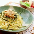 ルリナ's cooksnap of when they made たらこ（明太子）なめ茸スパゲティ♪.