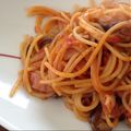mikkys's cooksnap of when they made 簡単♪トマトとベーコンのパスタ.