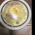 あーちゃんが's cooksnap of when they made 生クリーム無しで、本格カルボナーラ！.