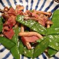 ケイチョス's cooksnap of when they made さやえんどうとベーコンのバター醤油.