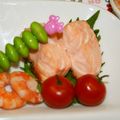 ♡ひな祭り♡'s cooksnap of when they made お刺身ﾘﾒｲｸ・・お弁当のおかずに☆☆☆.