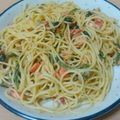 めんどい屋's cooksnap of when they made 鮭の醤油マヨパスタ.