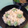 みそじーさん's cooksnap of when they made 春ご飯！桜色の空豆炊き込みご飯.