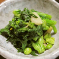 ぽんずー's cooksnap of when they made なばなと枝豆の青菜炒め.