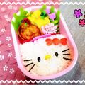 co☆'s cooksnap of when they made キャラ弁＊ペタペタキティちゃん.