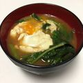 ゆったん's cooksnap of when they made ＊ほうれん草と卵の味噌汁＊.