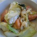 Ra16's cooksnap of when they made キャベツとサーモン炒め.