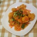 uzu1118's cooksnap of when they made 唐揚げの甘酢炒め.