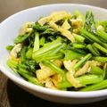 おかつぎ's cooksnap of when they made カブの葉を食べる！油揚げと甘醤油いため.