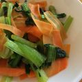 たまたに's cooksnap of when they made 小松菜と人参のラー油炒め♪.