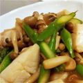 きりひろ's cooksnap of when they made ほたてとアスパラしめじの簡単♪炒め.