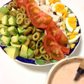 大井町子's cooksnap of when they made ＊簡単＊蒸し鶏のコブサラダ風＊.