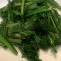 まいきーと's cooksnap of when they made かぶの葉（空芯菜）のにんにく炒め.
