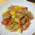 luckyconan's cooksnap of when they made 鶏肉とパプリカ炒め レモン風味.