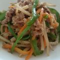 たそうママ's cooksnap of when they made 《加賀れんこん農家》蓮根青椒肉絲.