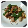 ｡Mi。's cooksnap of when they made スナップエンドウと鶏肉のうま塩炒め物.