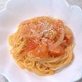 RoomA's cooksnap of when they made 簡単♪トマトとベーコンのパスタ.