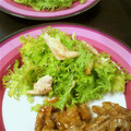 あゆみってぃー's cooksnap of when they made ササミとわさび菜の辛子醤油和え.