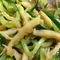 べるべる。's cooksnap of when they made きゅうりと塩くらげの和え物.