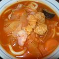 ４○５'s cooksnap of when they made トマトスープうどん.