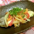 ◇Yurico◇'s cooksnap of when they made 鰆のヘルシー野菜たっぷり南蛮漬け.