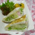ピロ爺's cooksnap of when they made △はんぺんサンド▲～ハムわさびポテト～.