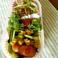 パフェ☆'s cooksnap of when they made お弁当に！ソーセージと小松菜のカレー炒め.
