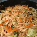 waikoable's cooksnap of when they made めんつゆ+ｿｰｽで家の焼きうどん♪.